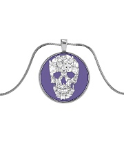 Cats skull - JY Metallic Circle Necklace front