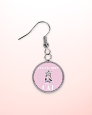 Feeling down Hug a cat - JY Circle Earrings aos-earring-circle-front-lifestyle-2
