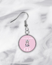 Feeling down Hug a cat - JY Circle Earrings aos-earring-circle-front-lifestyle-5