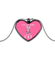 Feeling down Hug a cat - JY Metallic Heart Necklace thumbnail