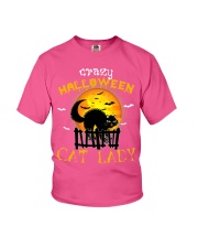 Crazy halloween cat lady - AL Youth T-Shirt thumbnail