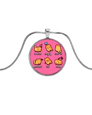 Cat emoji - JY Metallic Circle Necklace thumbnail
