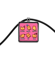 Cat emoji - JY Cord Rectangle Necklace thumbnail