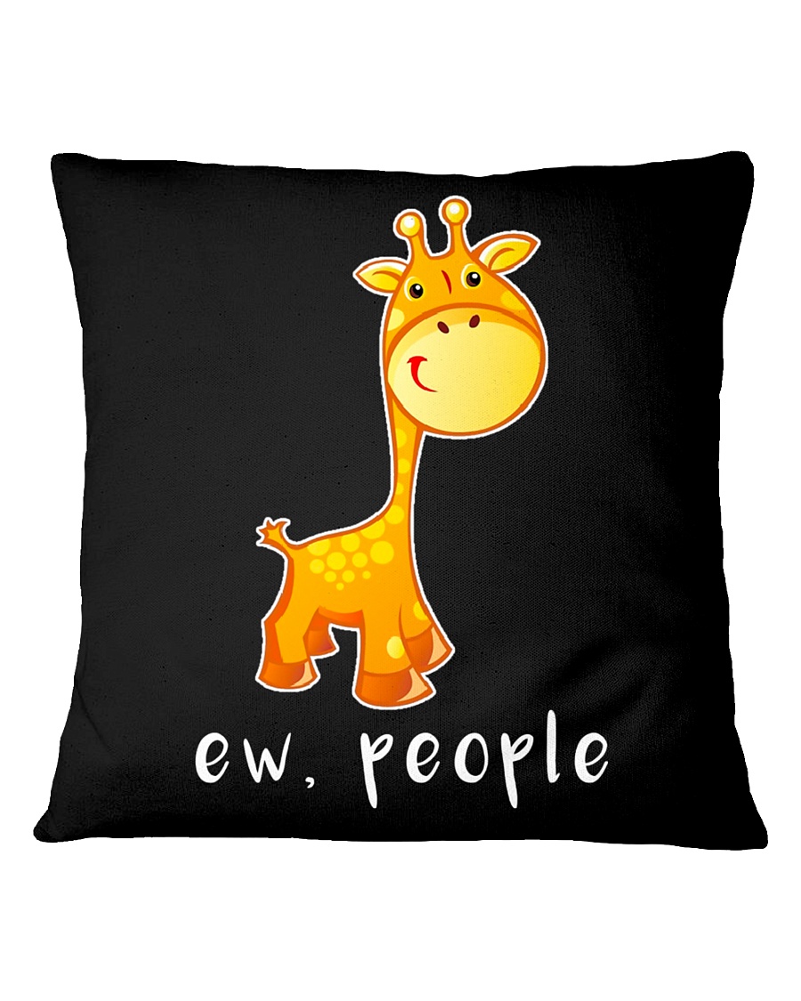 Giraffe ew people - HL Square Pillowcase