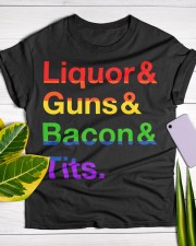 LGBT Liquor Bacon Classic T-Shirt custom-t-shirts-classic-lifestyle-front-456