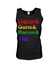 LGBT Liquor Bacon Unisex Tank tile