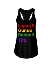 LGBT Liquor Bacon Ladies Flowy Tank tile