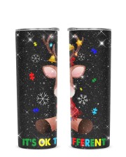 It's OK To Be Different Glitter Tumbler tile