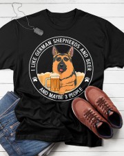 I like German Shepherds and beer Classic T-Shirt apparel-classic-tshirt-lifestyle-front-216