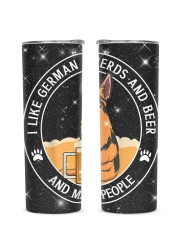 I like German Shepherds and beer Glitter Tumbler tile
