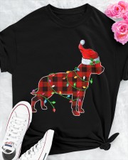 Red Plaid Puppy Lover Santa Christmas Pitbull Classic T-Shirt apparel-classic-tshirt-lifestyle-front-192