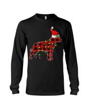 Red Plaid Puppy Lover Santa Christmas Pitbull Long Sleeve Tee tile