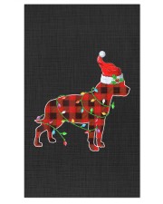 Red Plaid Puppy Lover Santa Christmas Pitbull Area Rugs tile