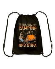 The only thing I love more than camping is being a grandpa Drawstring Bag tile