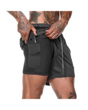 shortChido Men's 2 in 1 Fitness Shorts front-02