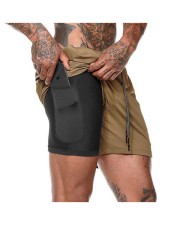 shortChido Men's 2 in 1 Fitness Shorts front-04