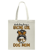RACING GIRL AND DOG MOM Tote Bag tile