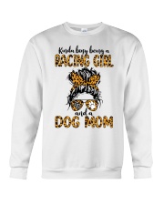 RACING GIRL AND DOG MOM Crewneck Sweatshirt front