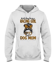 RACING GIRL AND DOG MOM Hooded Sweatshirt tile
