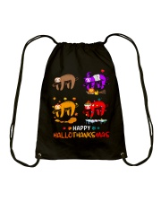 SLOTH HALLOTHANKSMAS Drawstring Bag tile