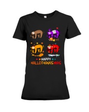 SLOTH HALLOTHANKSMAS Premium Fit Ladies Tee tile