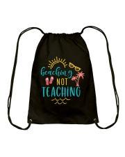 BEACHING NOT TEACHING Drawstring Bag tile