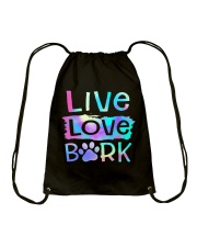 LIVE LOVE BARK Drawstring Bag tile