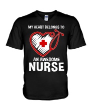 AWESOME NURSE V-Neck T-Shirt tile