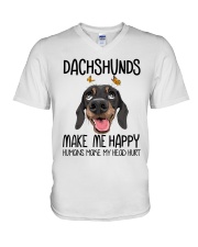 DACHSHUND V-Neck T-Shirt tile