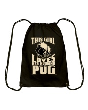 GIRL LOVES HER PUG COUPON Drawstring Bag thumbnail