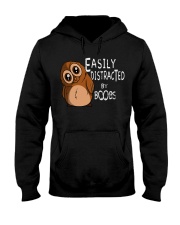 Easily Distracted By Boobs Hooded Sweatshirt front