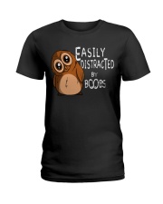 Easily Distracted By Boobs Ladies T-Shirt thumbnail