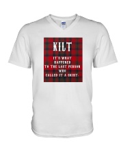 SCOTTISH KILT V-Neck T-Shirt thumbnail