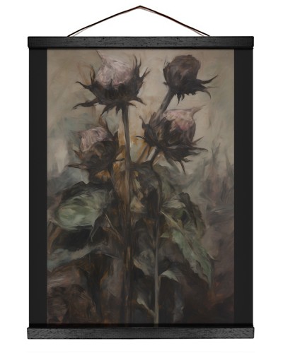 Scotland Thistle Muted Oil Painting - Wall Art 