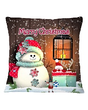 CUTE SNOWMAN SCOTTISH MERRY CHRISTMAS Square Pillowcase front