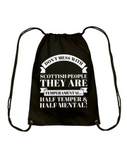 DON'T MESS WITH SCOTTISH PEOPLE Drawstring Bag thumbnail