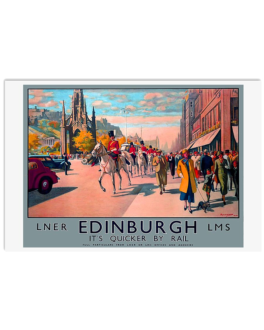 EDINBURGH TRAVEL VINTAGE REPRINT 17x11 Poster