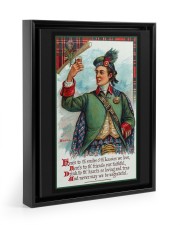 Scottish Toast Floating Framed Canvas Prints Black tile
