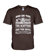 GOD CREATED THE SCOTTISH V-Neck T-Shirt thumbnail