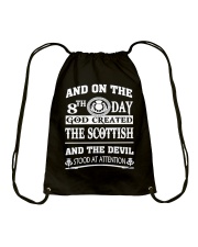 GOD CREATED THE SCOTTISH Drawstring Bag thumbnail
