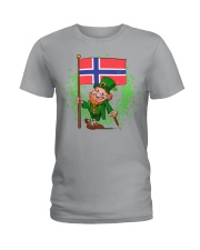 Norway St Patricks Day Norwegian Flag T-Shirt Ladies T-Shirt thumbnail