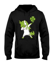 Dabbing Unicorn with Irish Shamrock in Hand Hooded Sweatshirt thumbnail