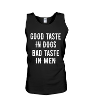 Good Taste in Dogs Bad Taste in Men Unisex Tank thumbnail
