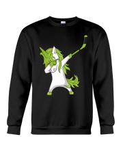 Dabbing Unicorn with Hockey Stick in Hand Crewneck Sweatshirt thumbnail