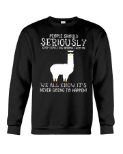Llama People Should Seriously Crewneck Sweatshirt thumbnail