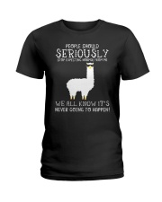 Llama People Should Seriously Ladies T-Shirt thumbnail