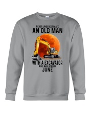 06 excavator old man color Crewneck Sweatshirt tile