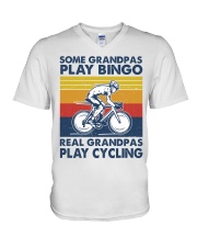 Cycling Some Grandpas V-Neck T-Shirt tile