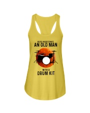 drum kit old man Ladies Flowy Tank tile