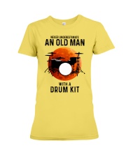 drum kit old man Premium Fit Ladies Tee tile